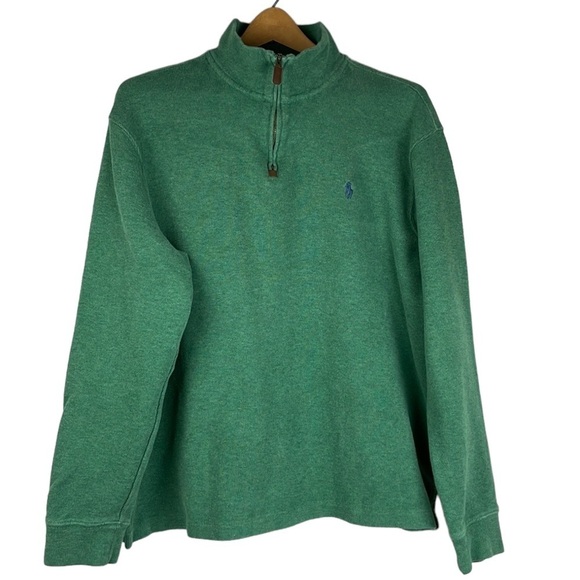 Polo Ralph Lauren Other - Polo Ralph Lauren Pullover Sweater SZ L Men 3/4 Zip Green